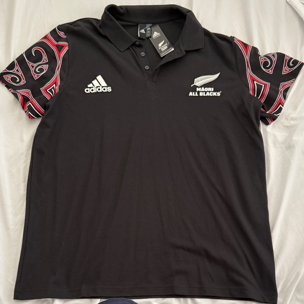 NWT Adidas Men's NZ All Blacks Rugby Polo